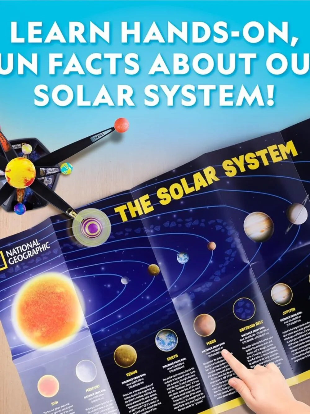 New National Geographic Glow-in-the-Dark Solar System Model Kit for Kids - Build